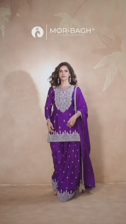 Designer Chinon Silk Top with Dupatta