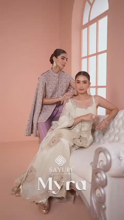 Dramatic flowing volume with intricate designs