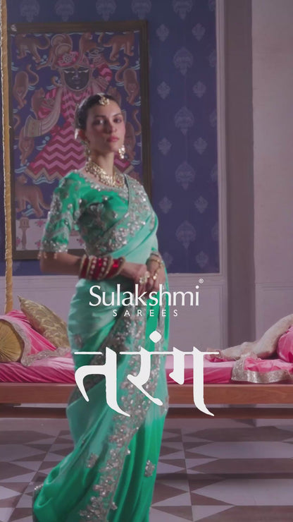 Exquisite Designer Viscose Zari Tissue sarees with luminous sheen