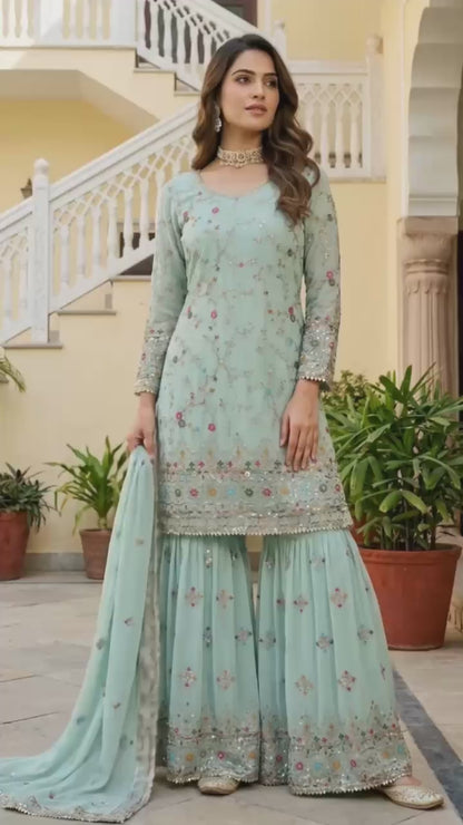 Stunning Sharara set for a festive occasion