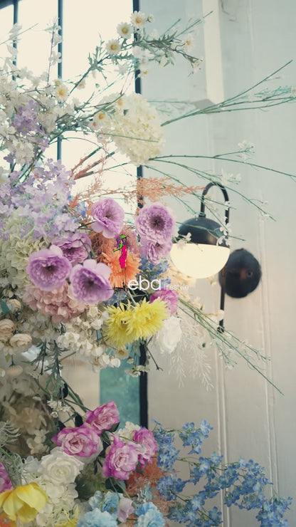 Contemporary jacket-style kurta paired with flowing wide-leg sharara pants